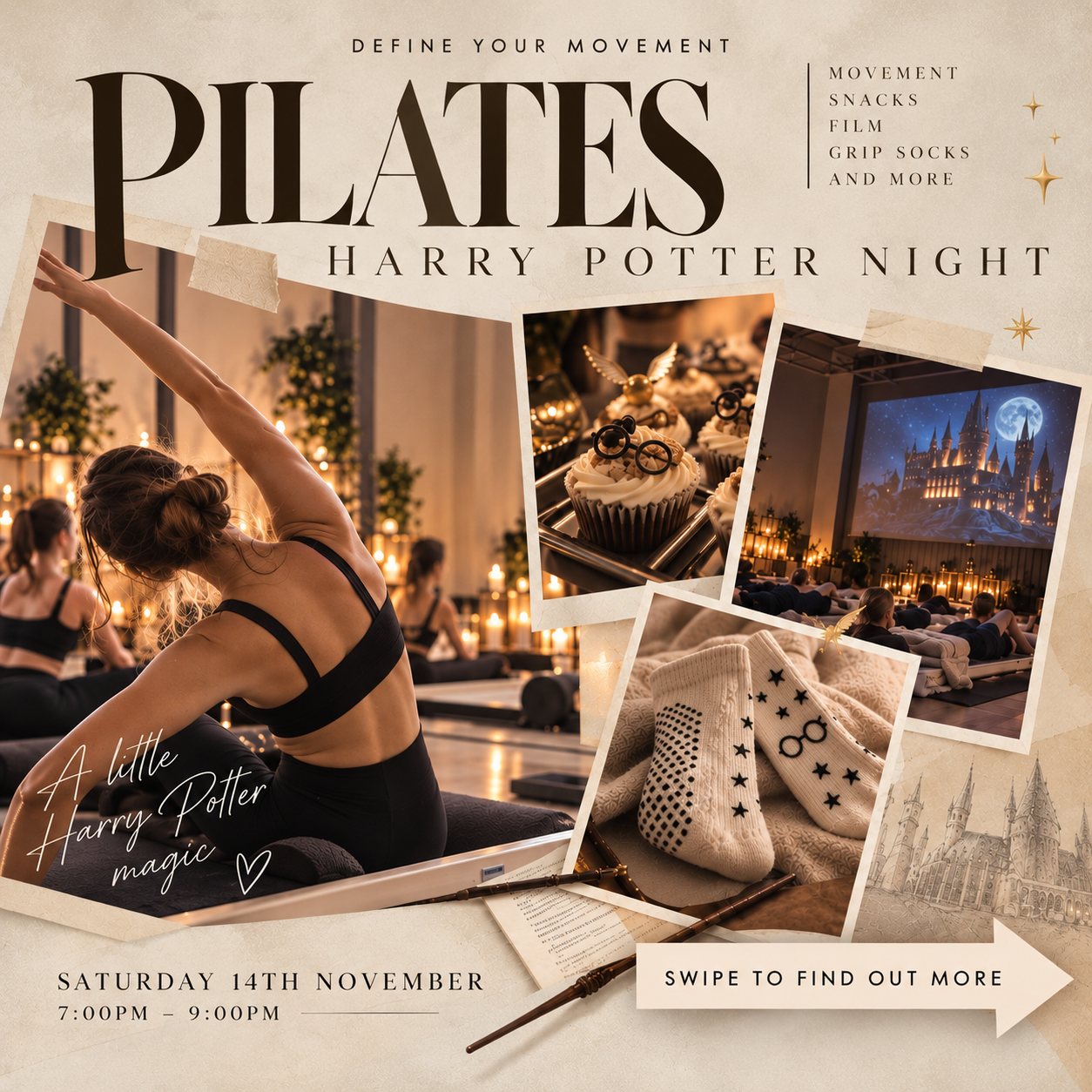 Pilates Harry Potter Night, Saturday 14th November, 7:00pm to 9:00pm